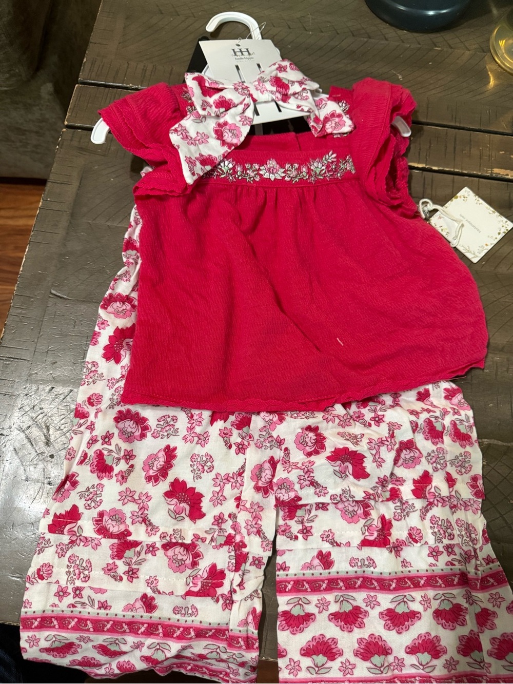 Haute Hippie Pink Floral Two-Piece Pajama Set